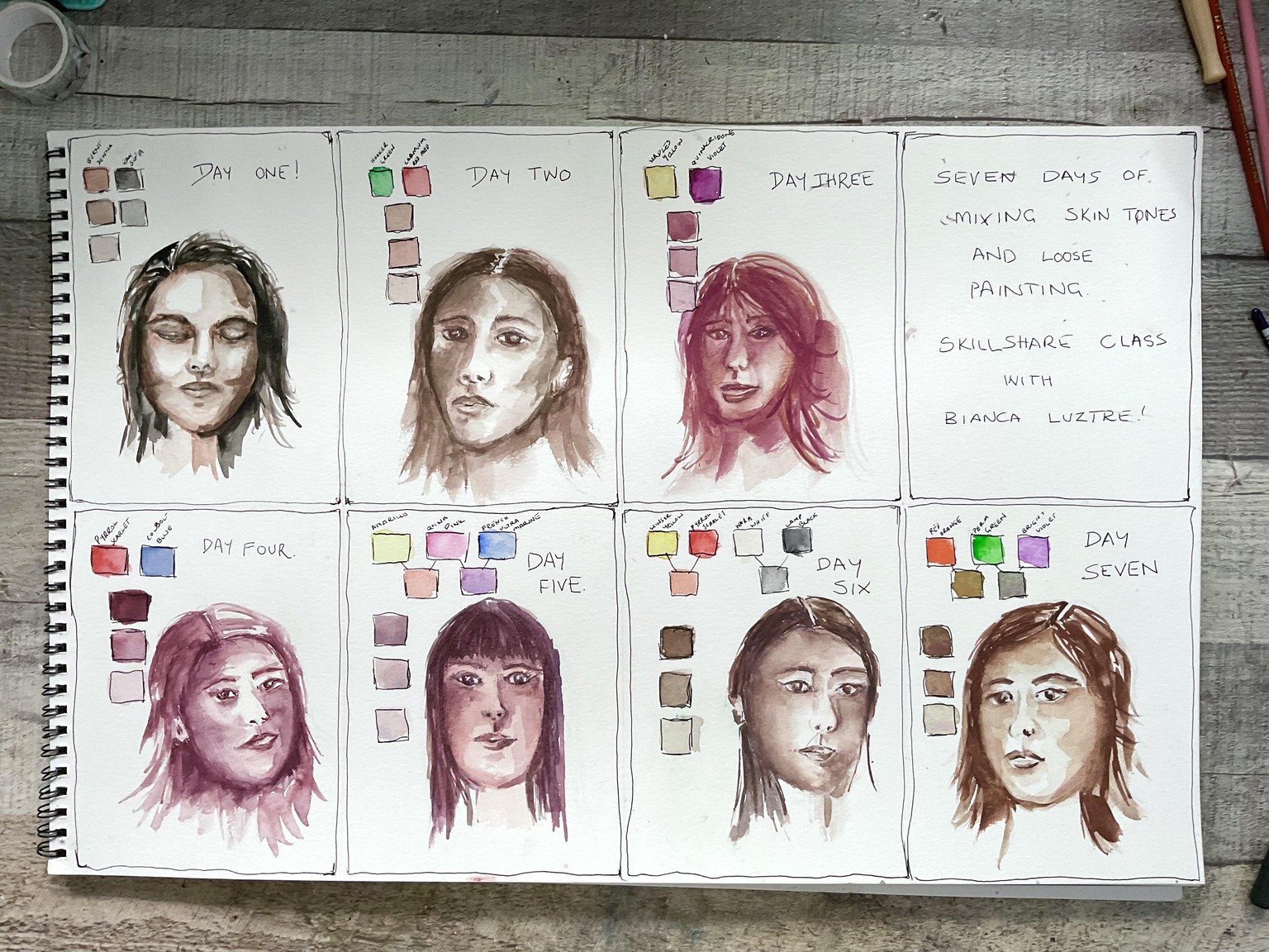Colour mixing skin tones. - image 2 - student project