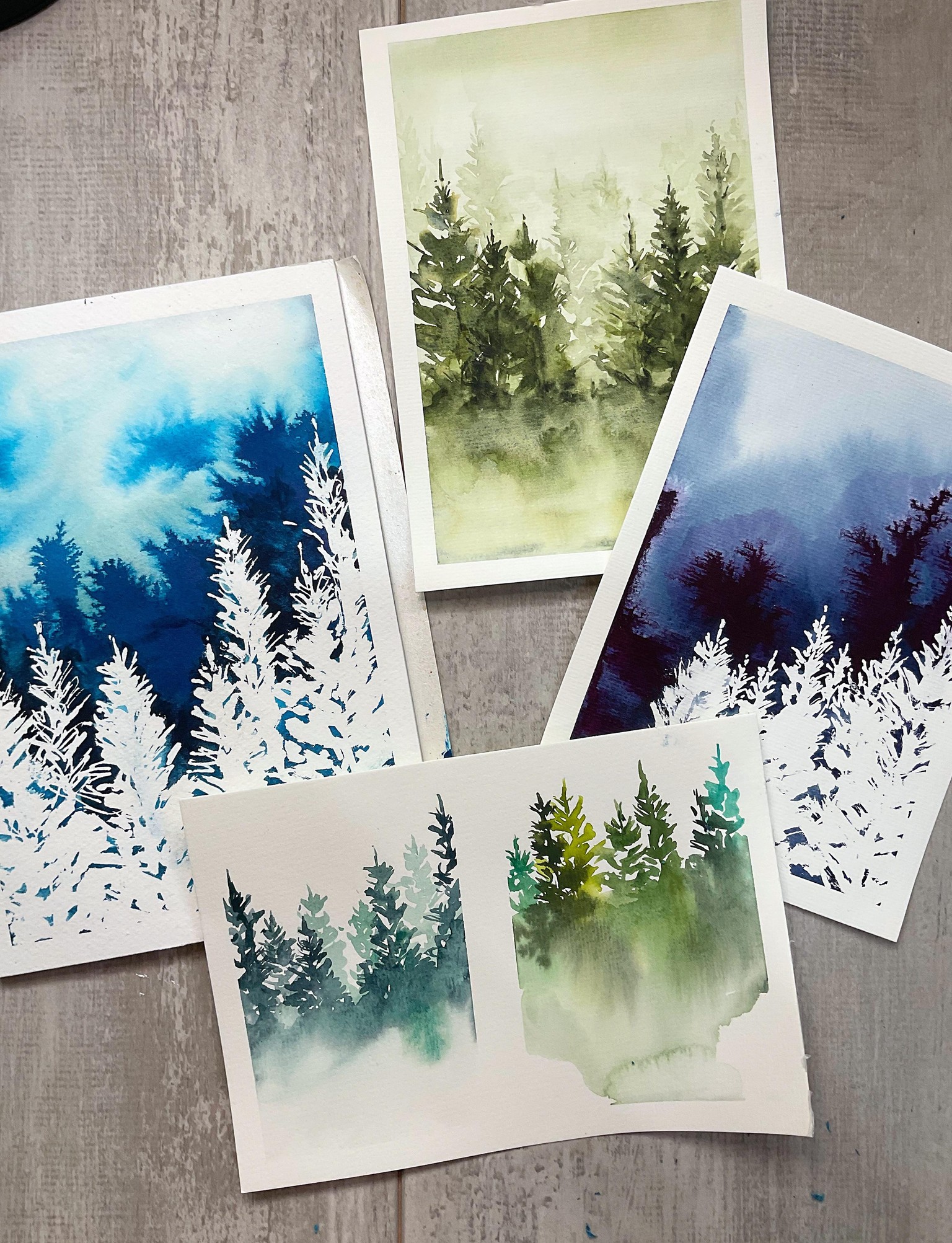 Watercolour forest - image 1 - student project