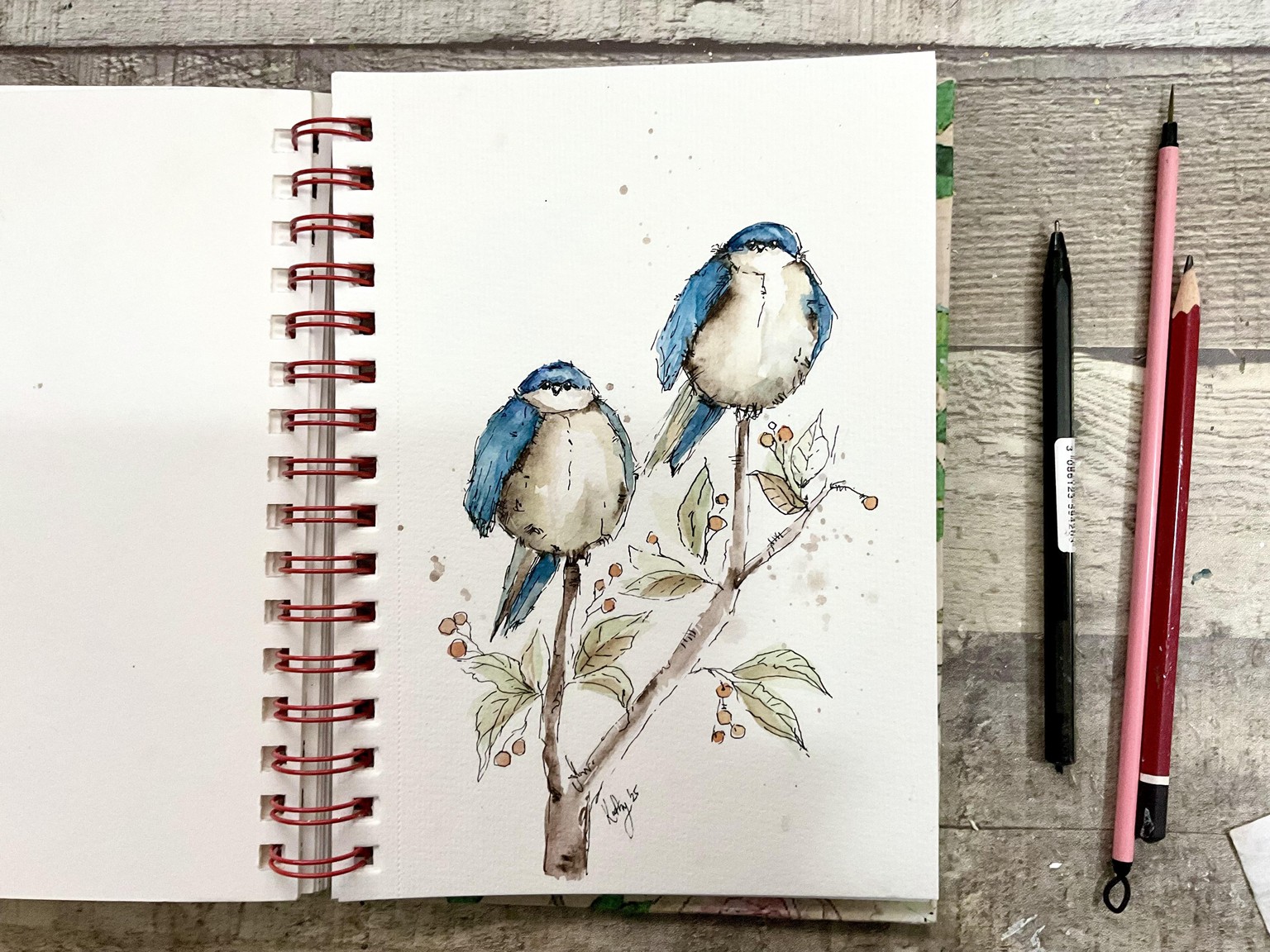 Ink and watercolor - image 1 - student project