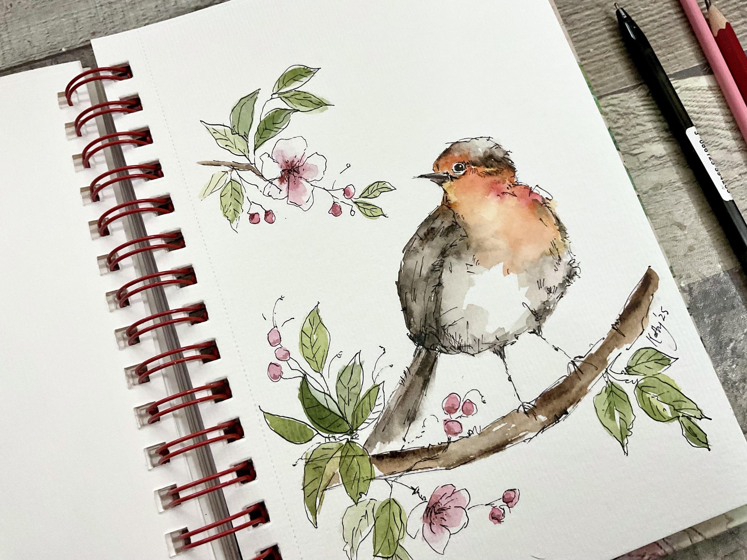 Ink and watercolor - image 2 - student project