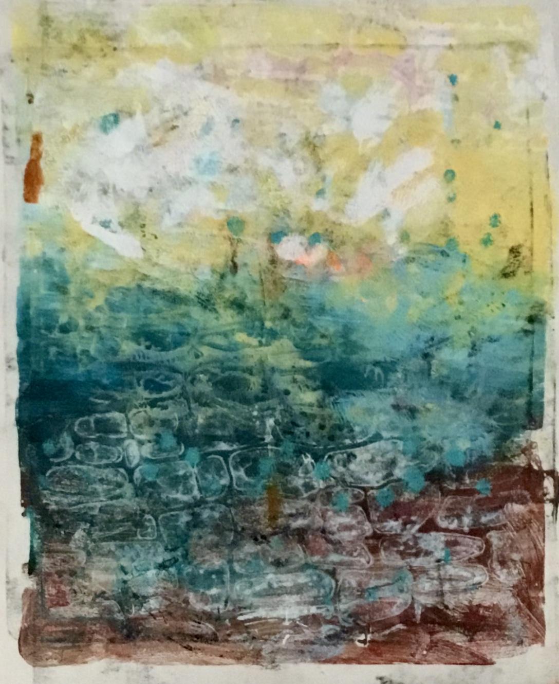 Painting on my Gelli Plate for the first time! - image 3 - student project