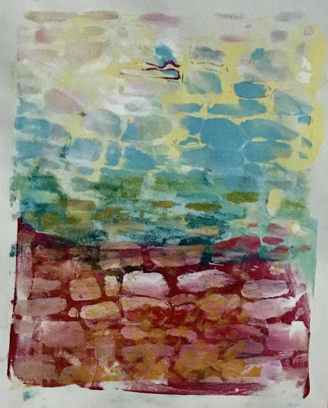 Painting on my Gelli Plate for the first time! - image 1 - student project