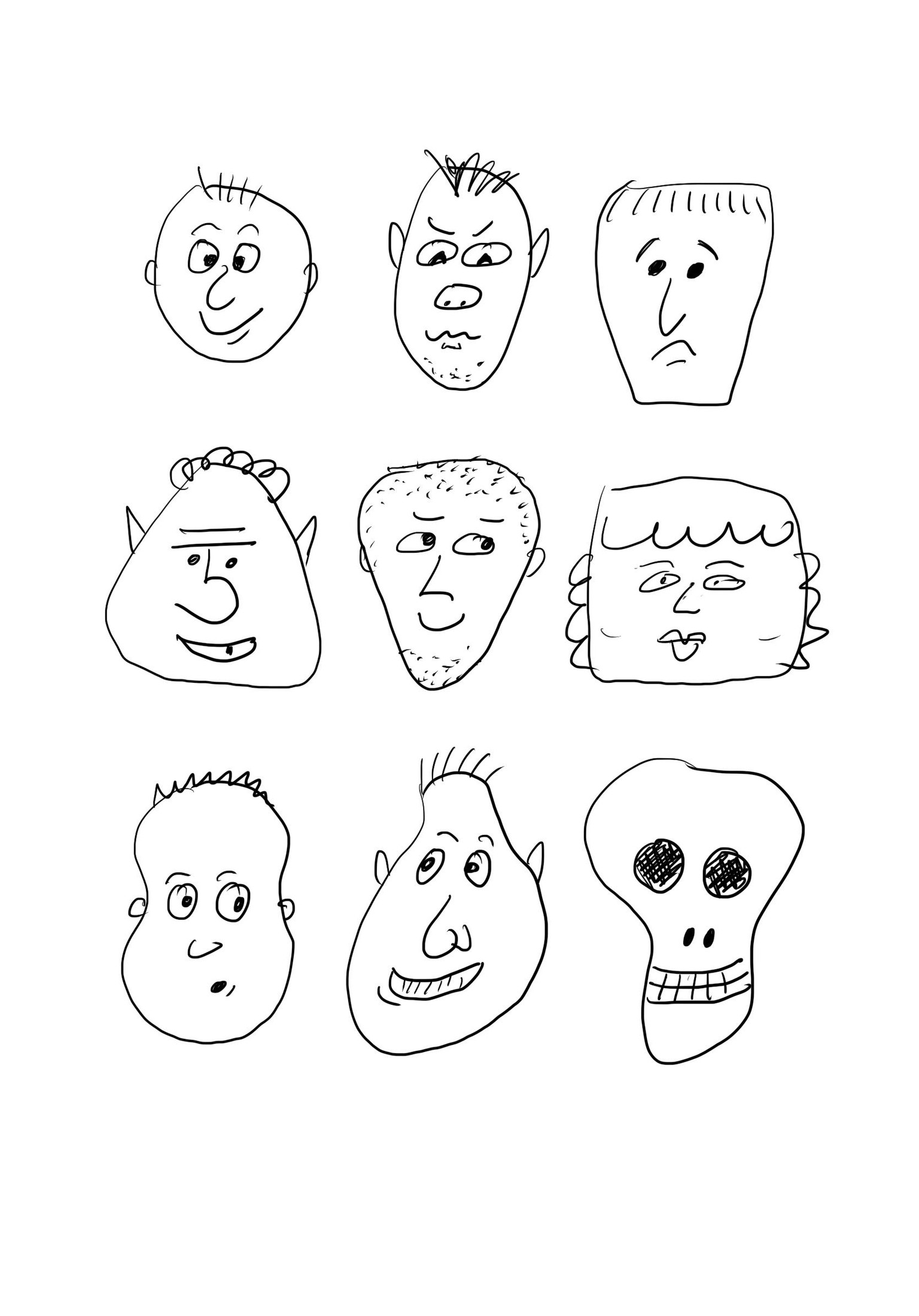 Doodle faces - image 1 - student project