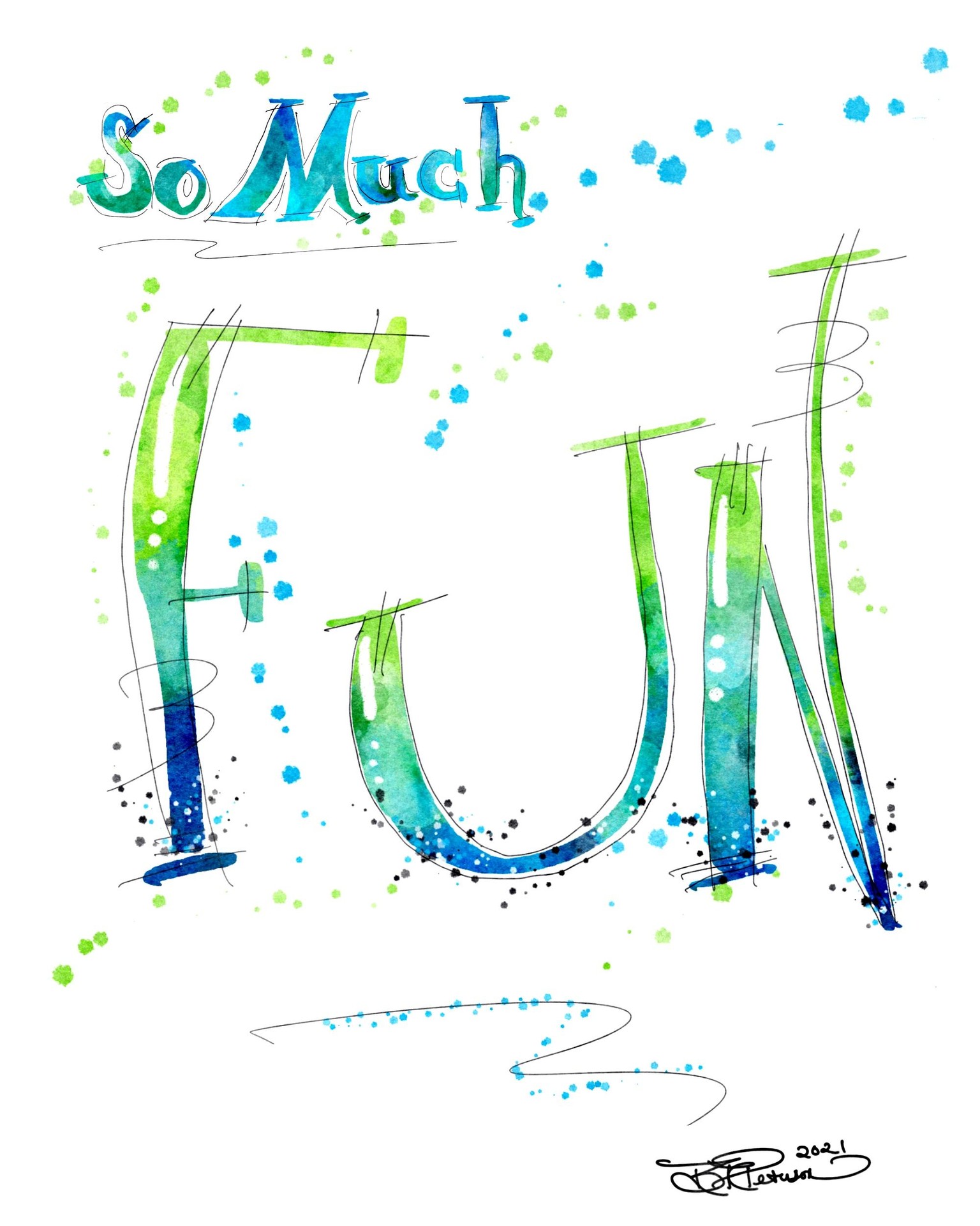 Fun with Watercolor Splashes - image 3 - student project