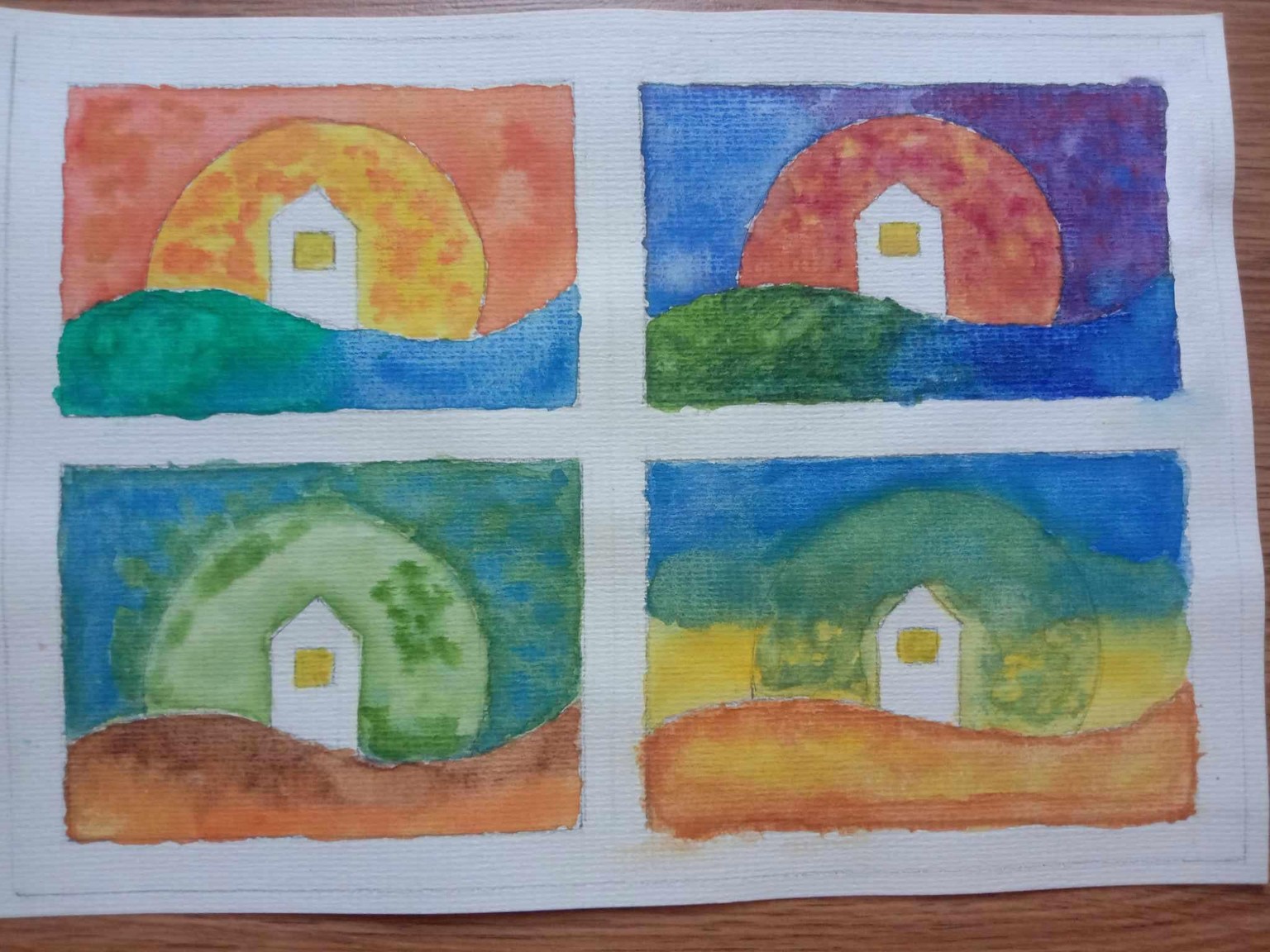 Mount Arayat - watercolour painting - image 3 - student project