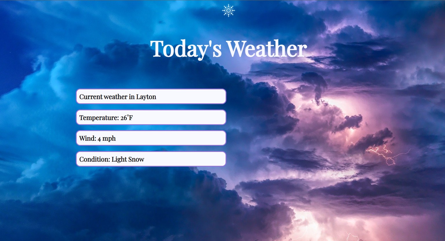 Weather API Project - image 1 - student project