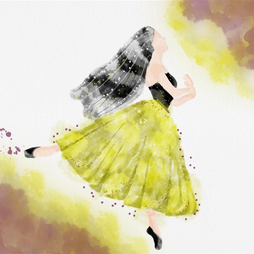 Watercolor Ballerina - image 1 - student project