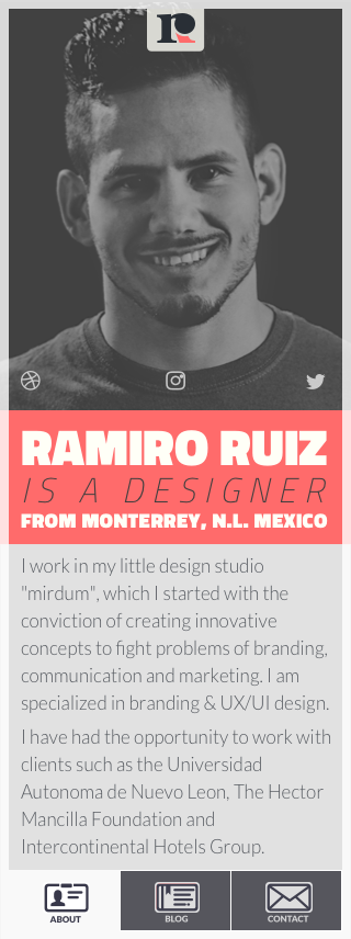 Ramiro Ruiz Personal Site - image 2 - student project