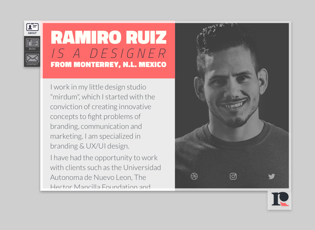 Ramiro Ruiz Personal Site - image 1 - student project