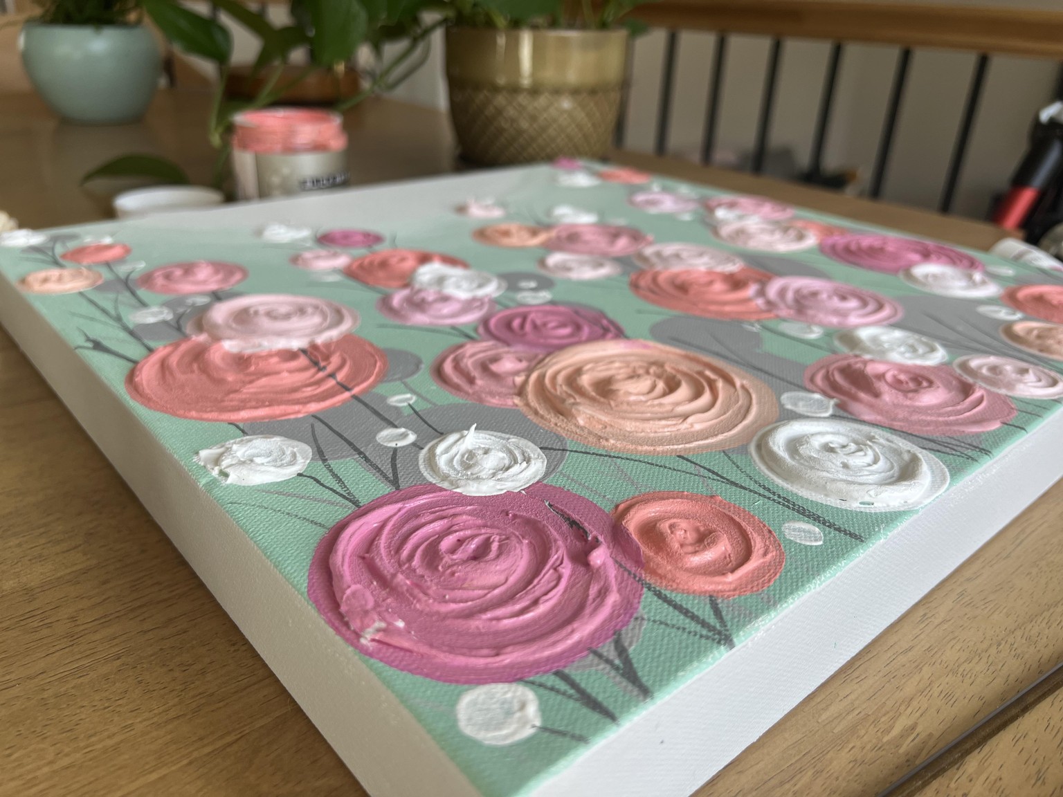 Sample Textured Acrylic Floral - image 3 - student project