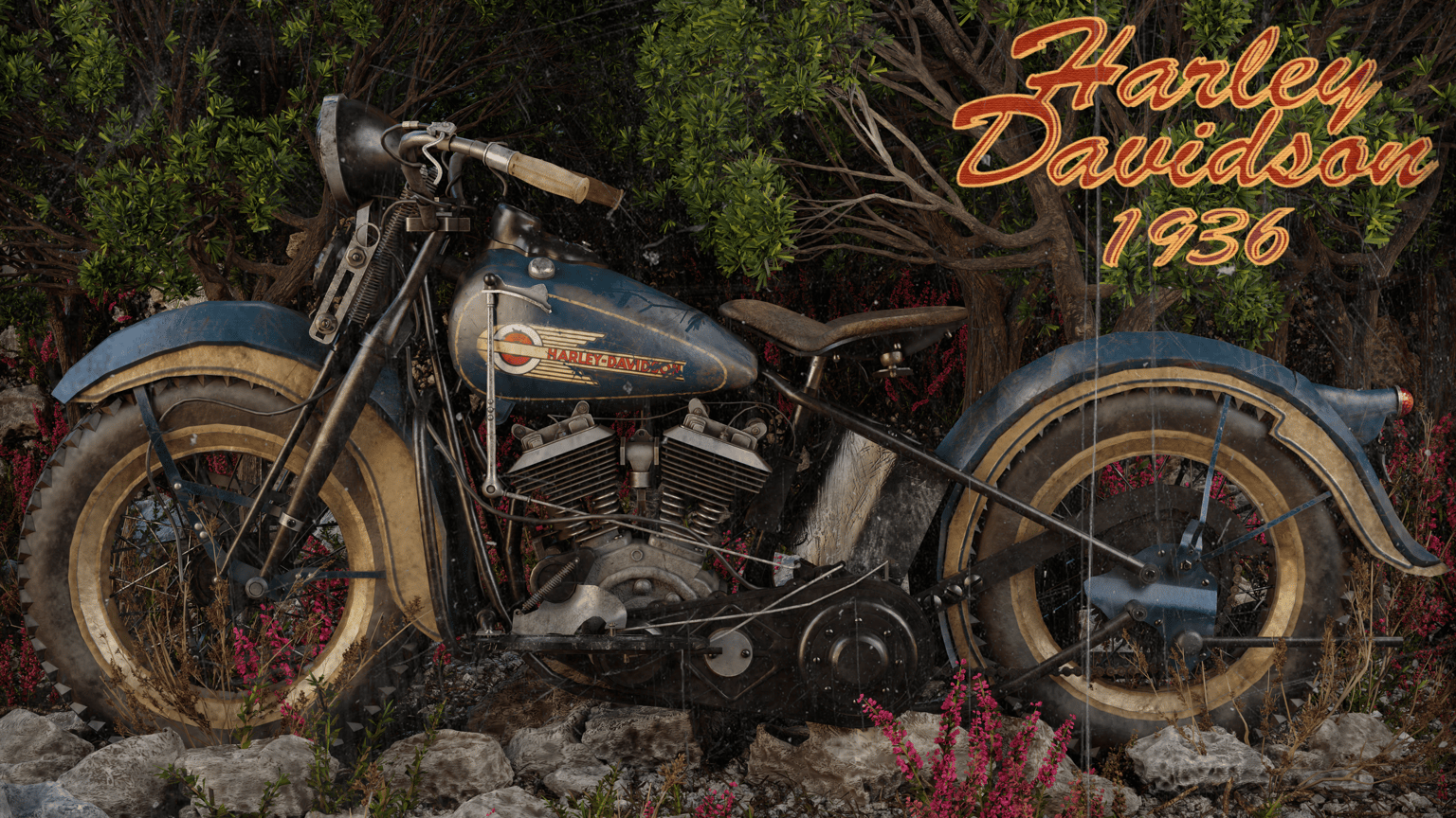 Harley Davidson 1963 model 3D motorcycle - image 4 - student project