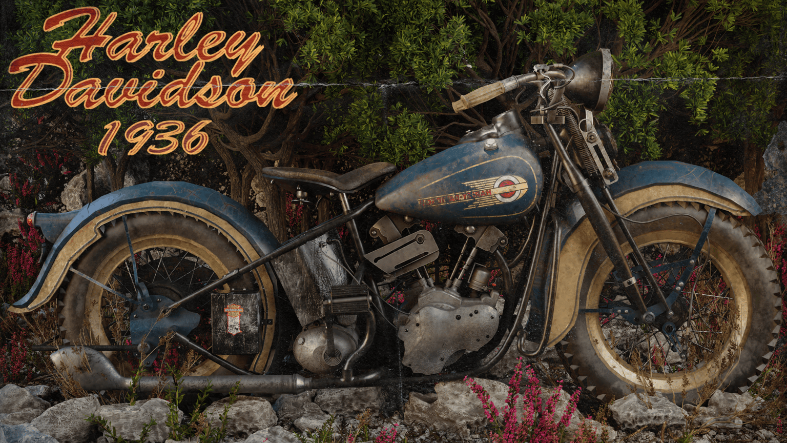 Harley Davidson 1963 model 3D motorcycle - image 2 - student project
