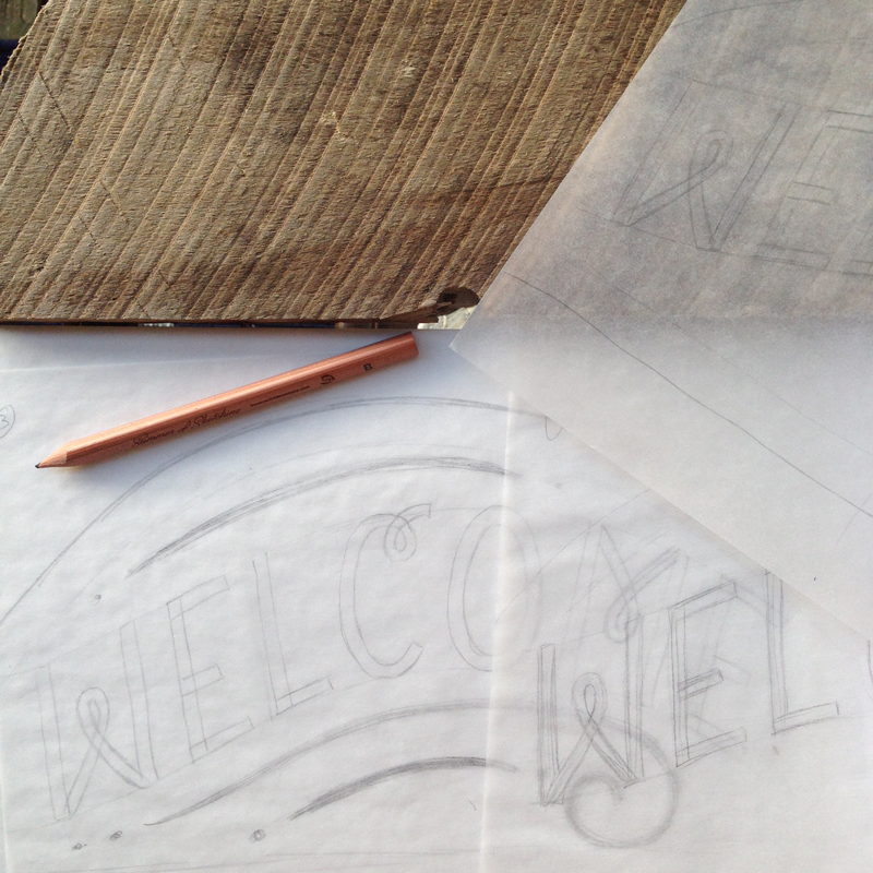Beachy Wooden Welcome Sign - image 2 - student project