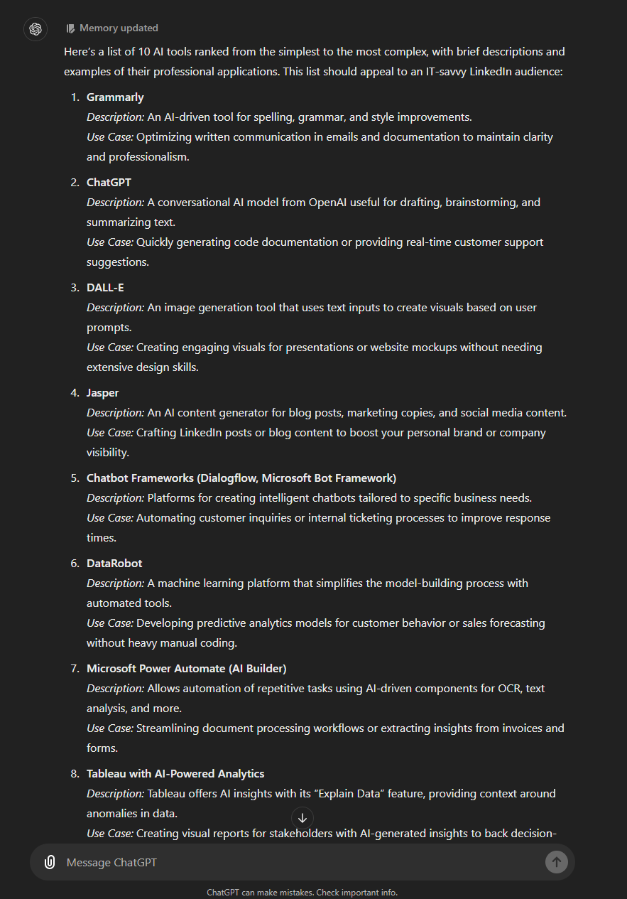 Linkedin posts on AI - image 2 - student project