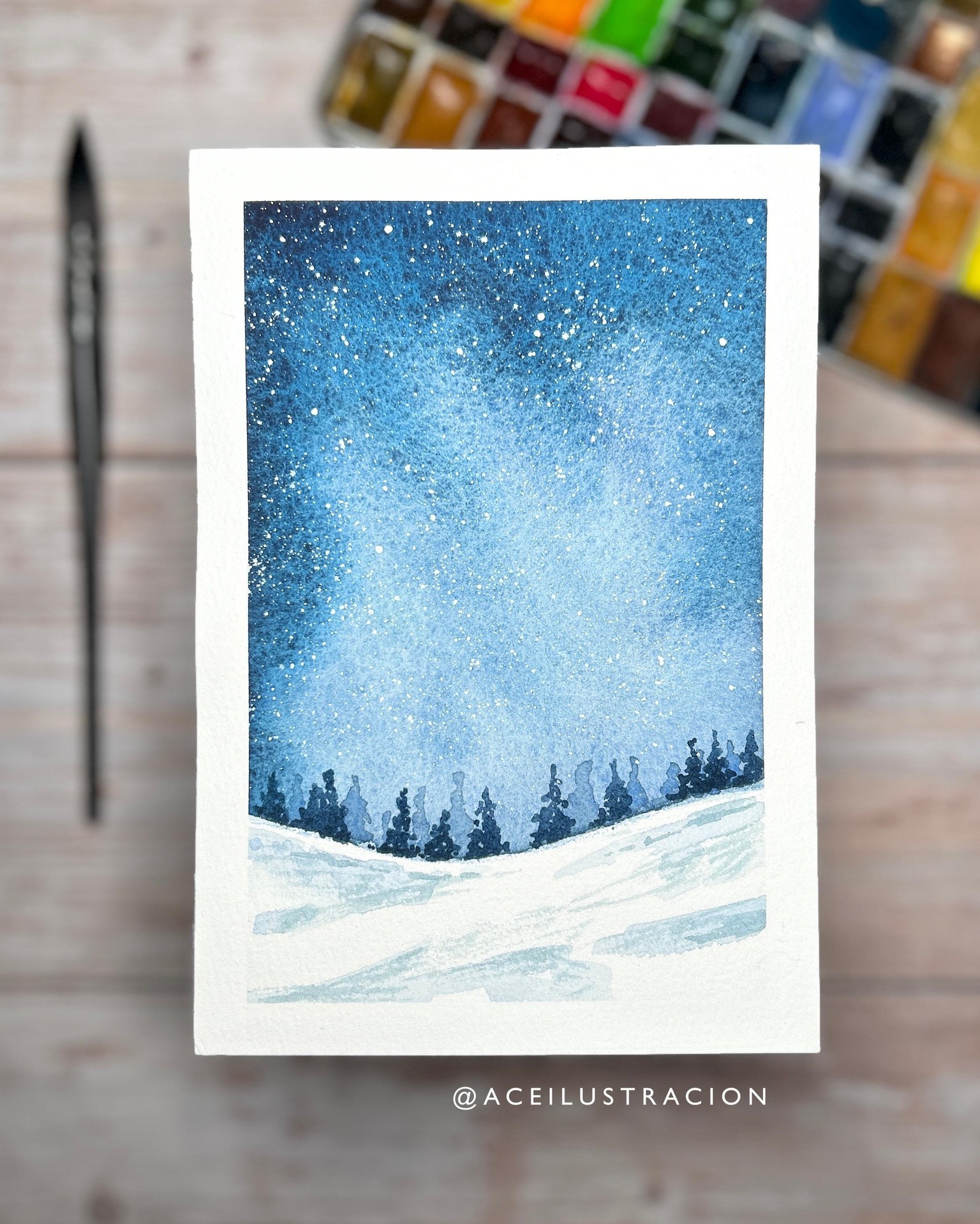 Snowy Galaxy Landscape - image 1 - student project
