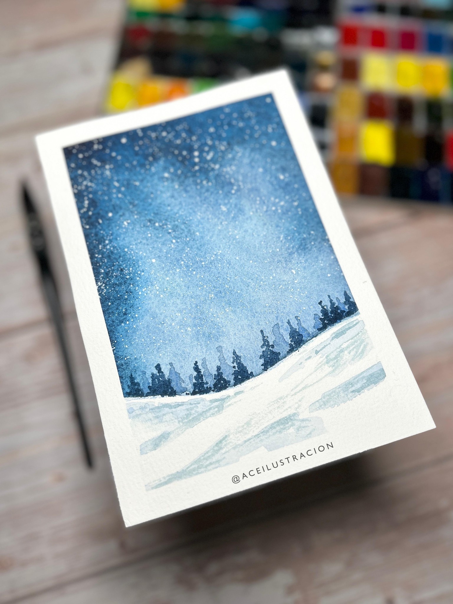 Snowy Galaxy Landscape - image 2 - student project