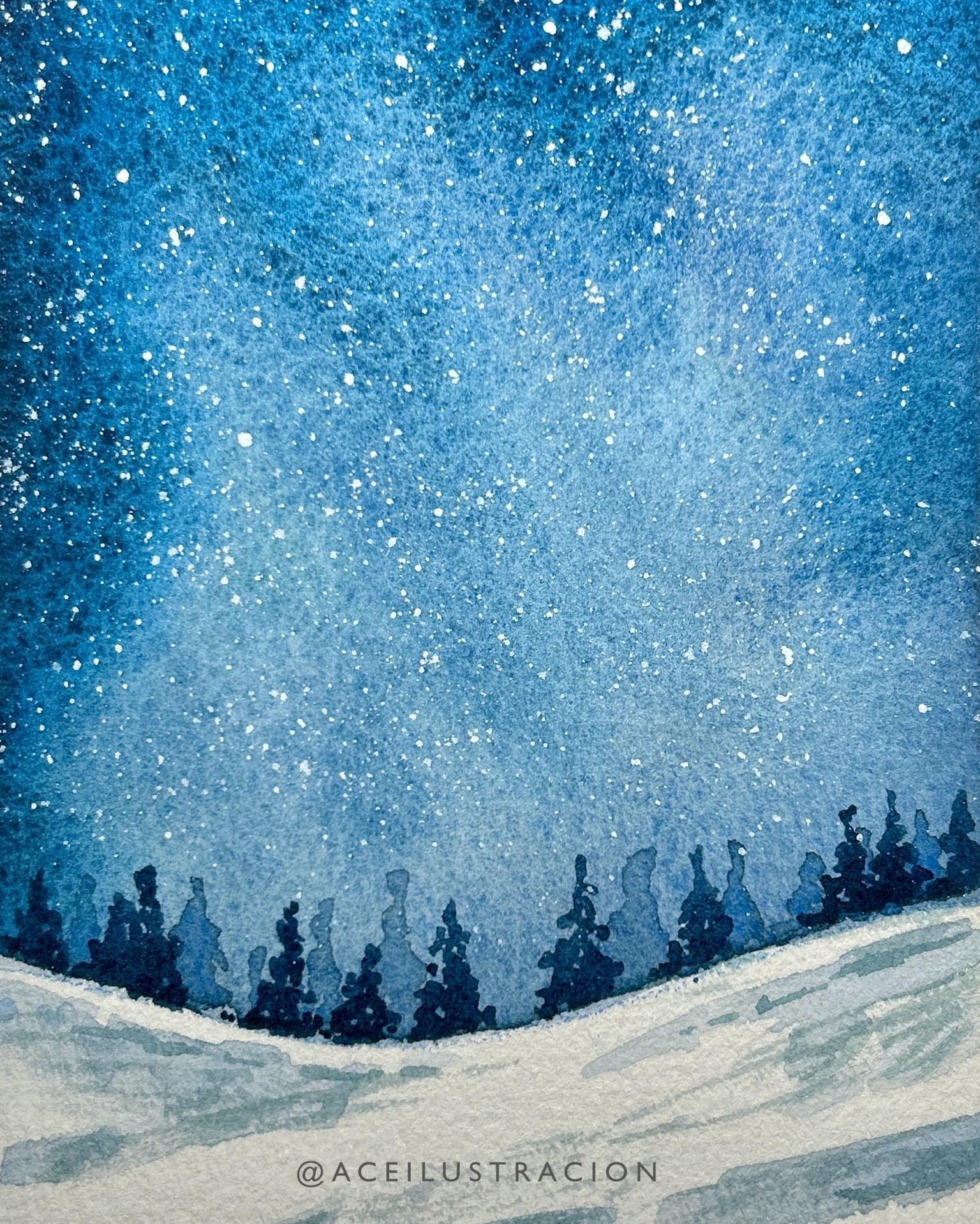 Snowy Galaxy Landscape - image 3 - student project
