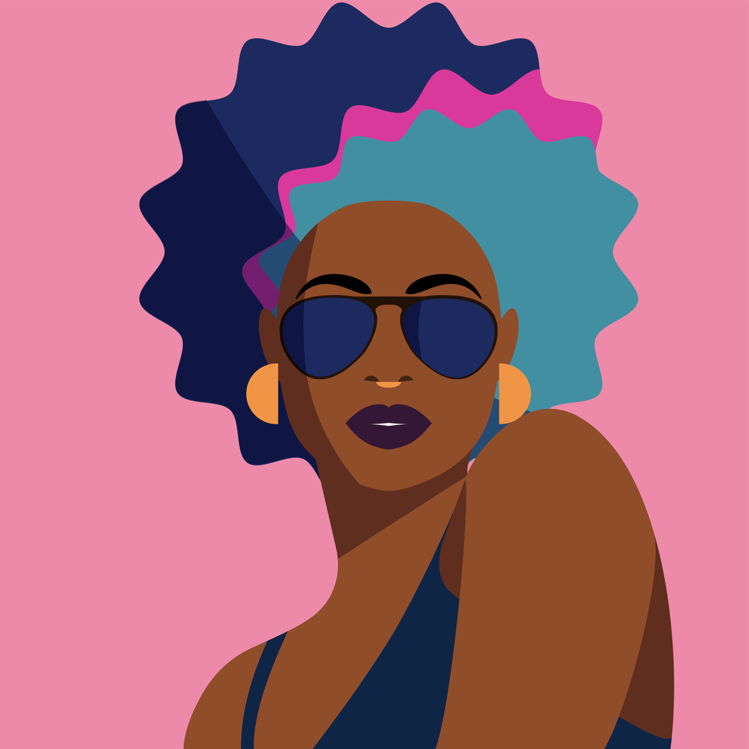Minimal Vector Portrait - image 1 - student project