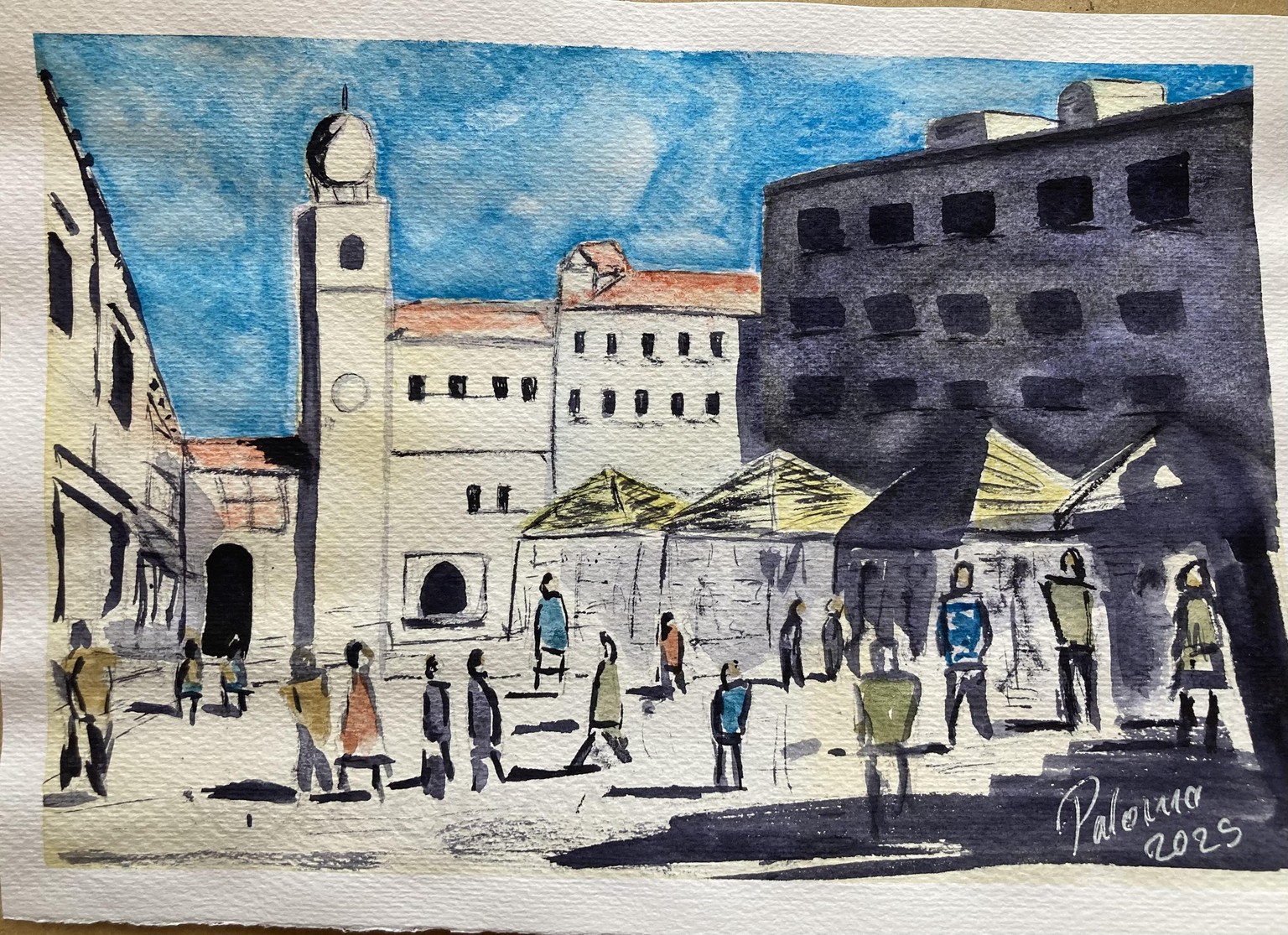 Urban landscapes in watercolor - image 3 - student project