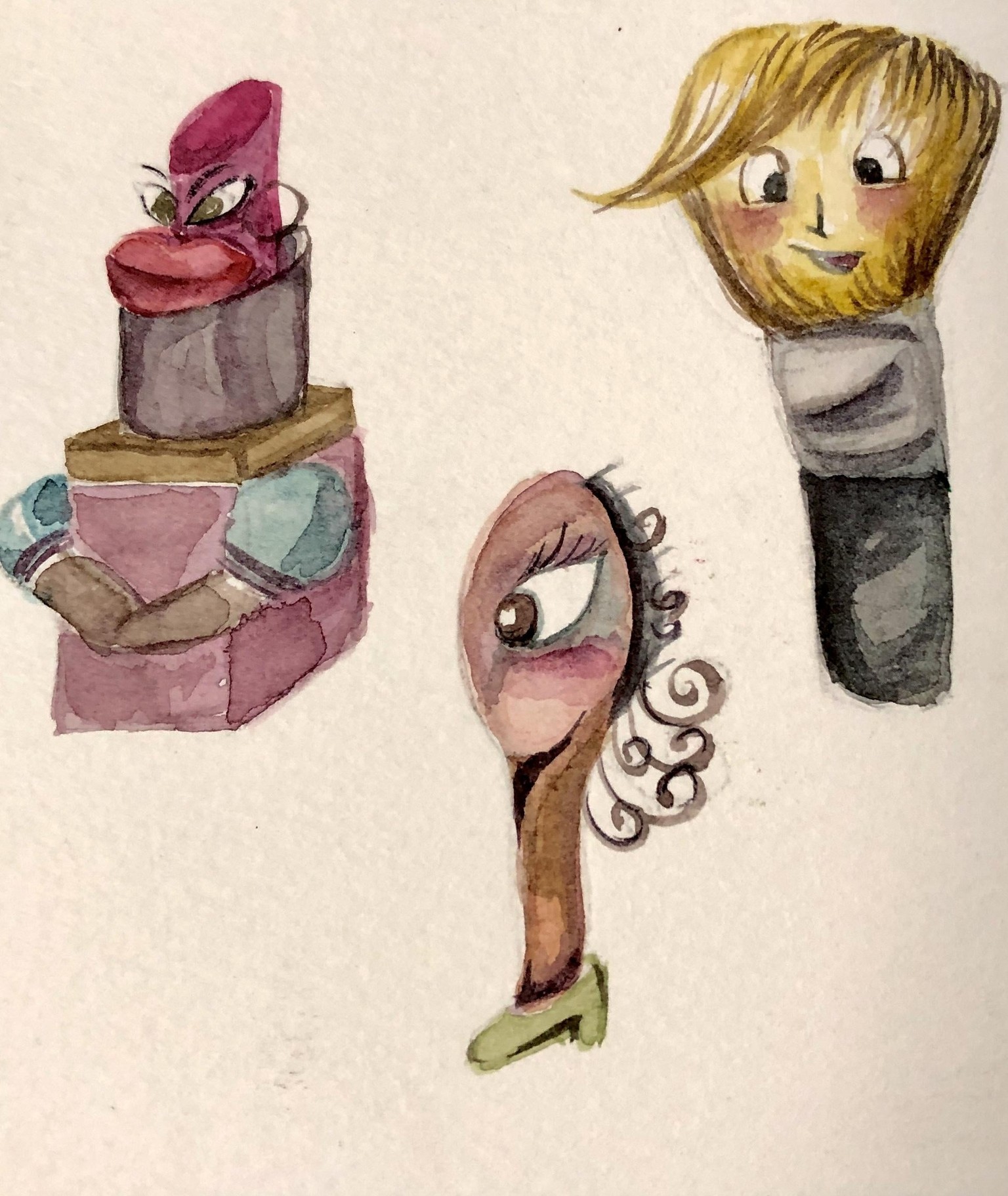 Make me pretty. Daily objects Whimsical characters - image 1 - student project