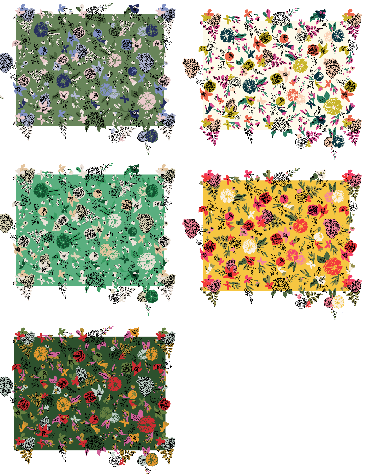 Vintage Painted Bouquets - image 3 - student project