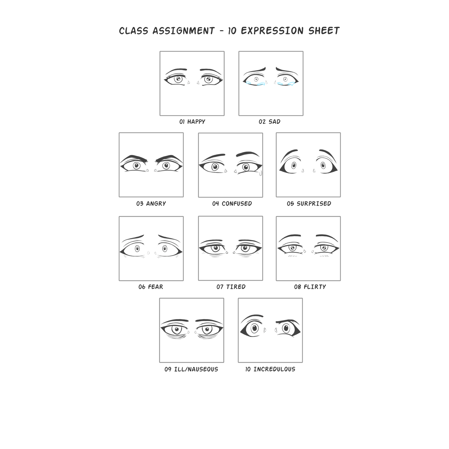 Eye shapes and expressions - image 1 - student project