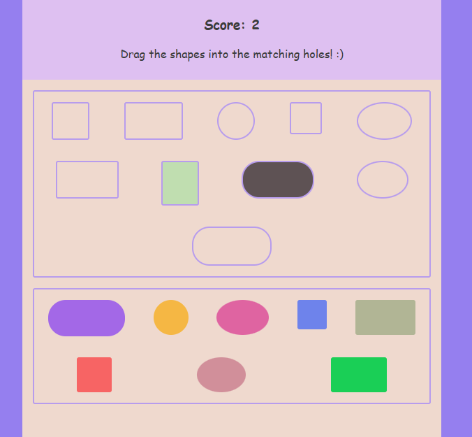 shape match game - image 1 - student project