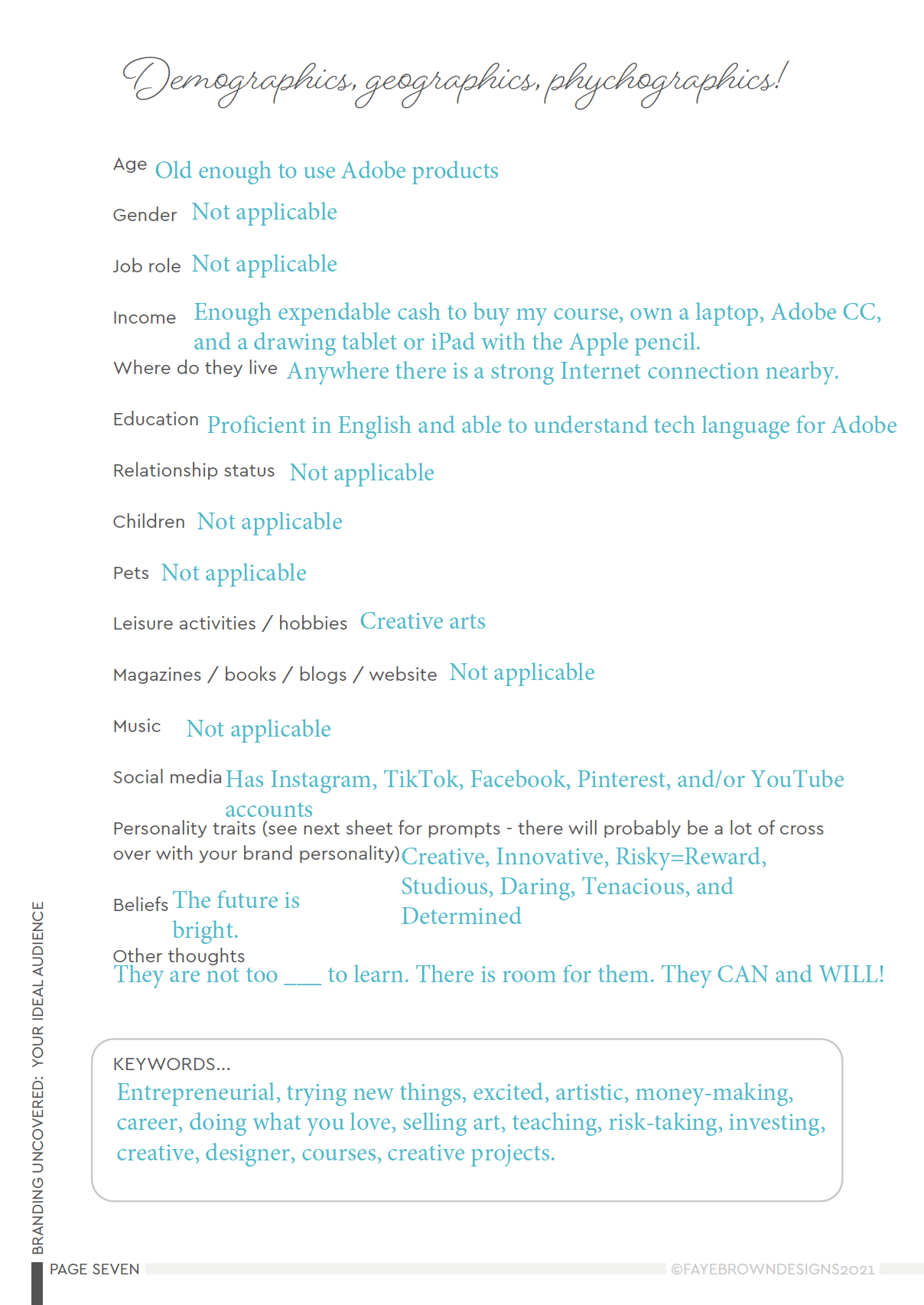 My Ideal Brand and Client - image 7 - student project