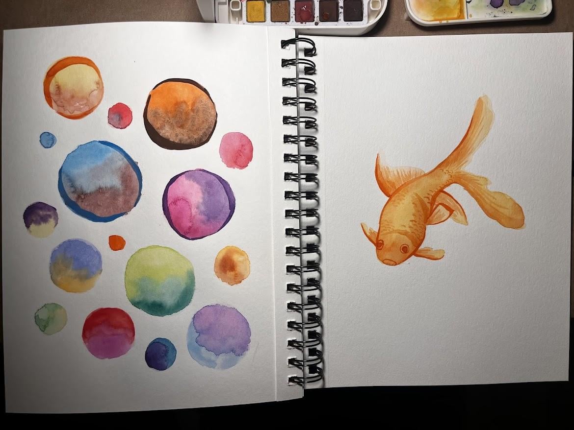 Fish Watercolor - image 1 - student project
