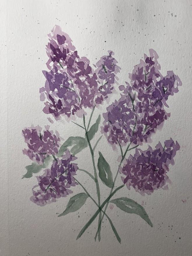 Watercolor Flower Project - image 2 - student project