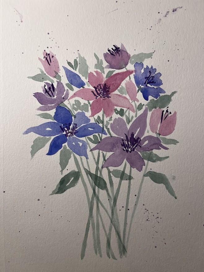 Watercolor Flower Project - image 1 - student project