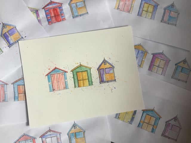 Beach Boxes - urban sketching project - image 4 - student project