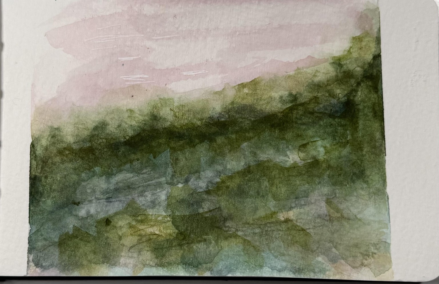 Watercolor Abstract Landscapes - image 5 - student project
