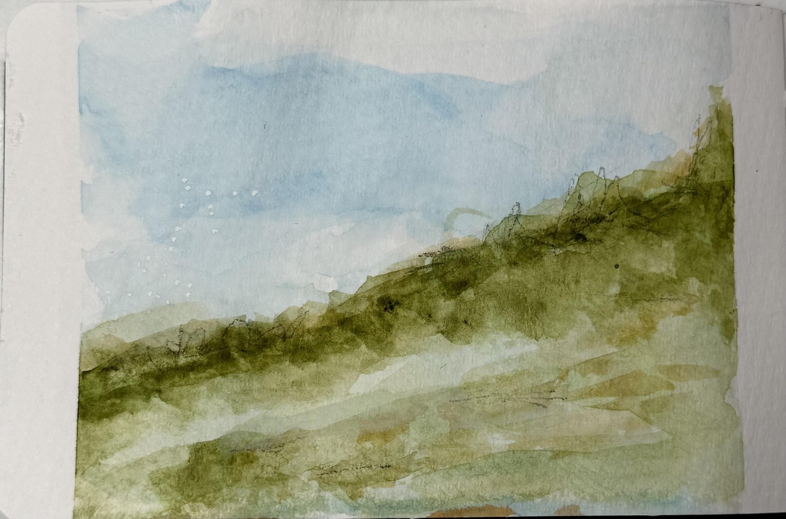 Watercolor Abstract Landscapes - image 4 - student project