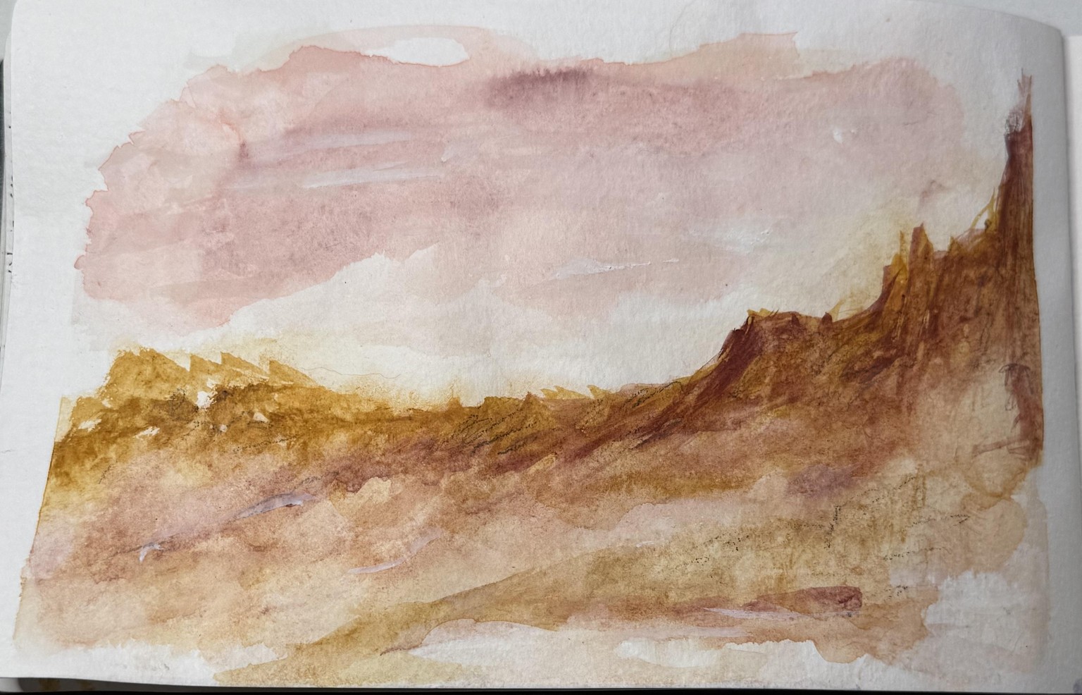 Watercolor Abstract Landscapes - image 2 - student project