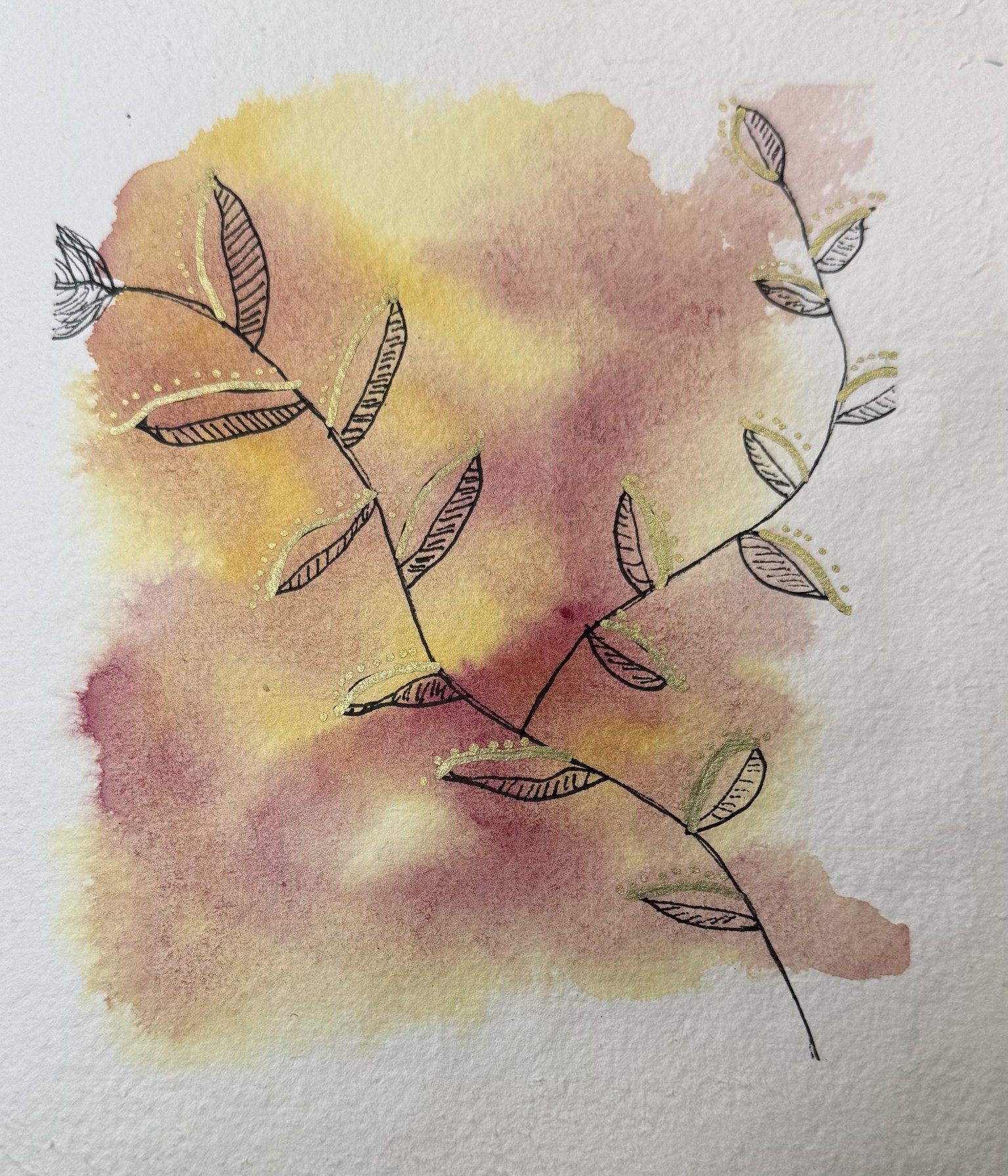 Watercolor & Ink Botanicals - image 5 - student project