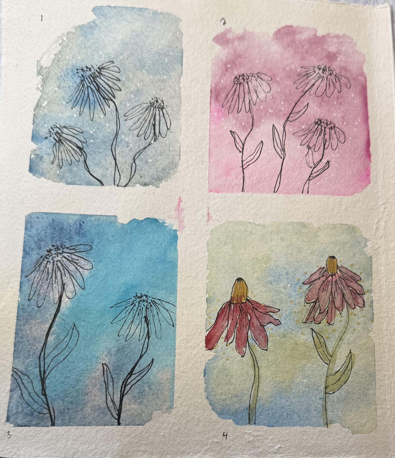 Watercolor & Ink Botanicals - image 4 - student project