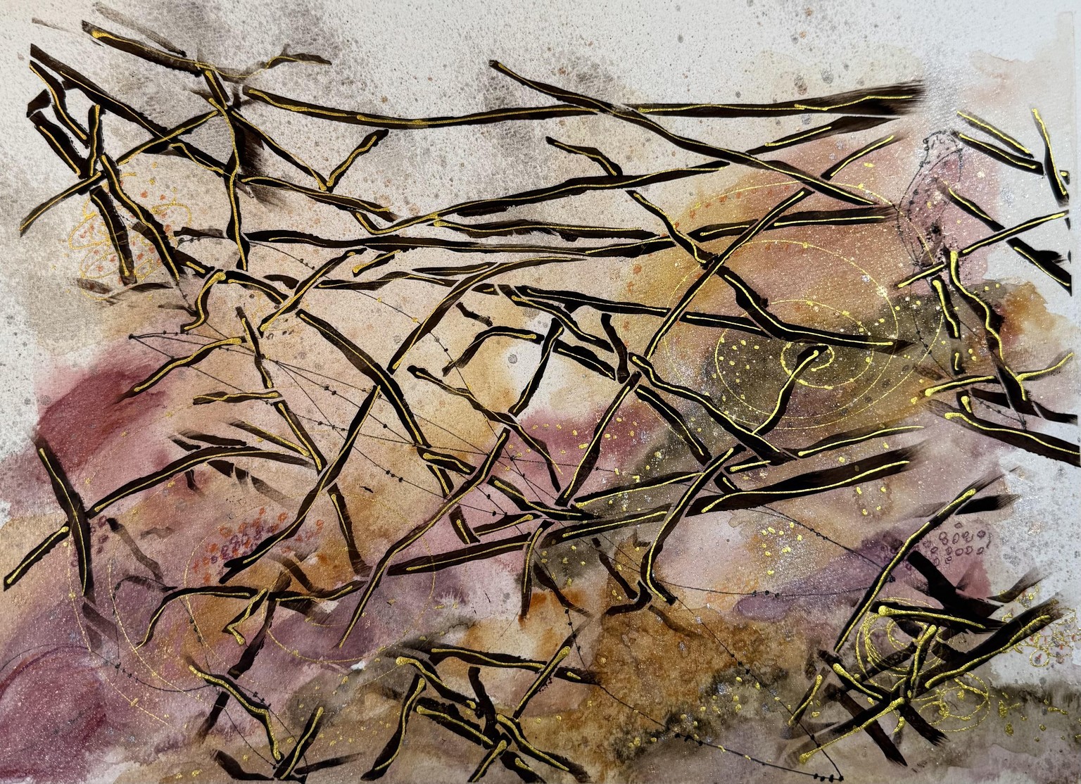 Brushing Through History: Abstract Painting with Historical Color Palettes - image 6 - student project