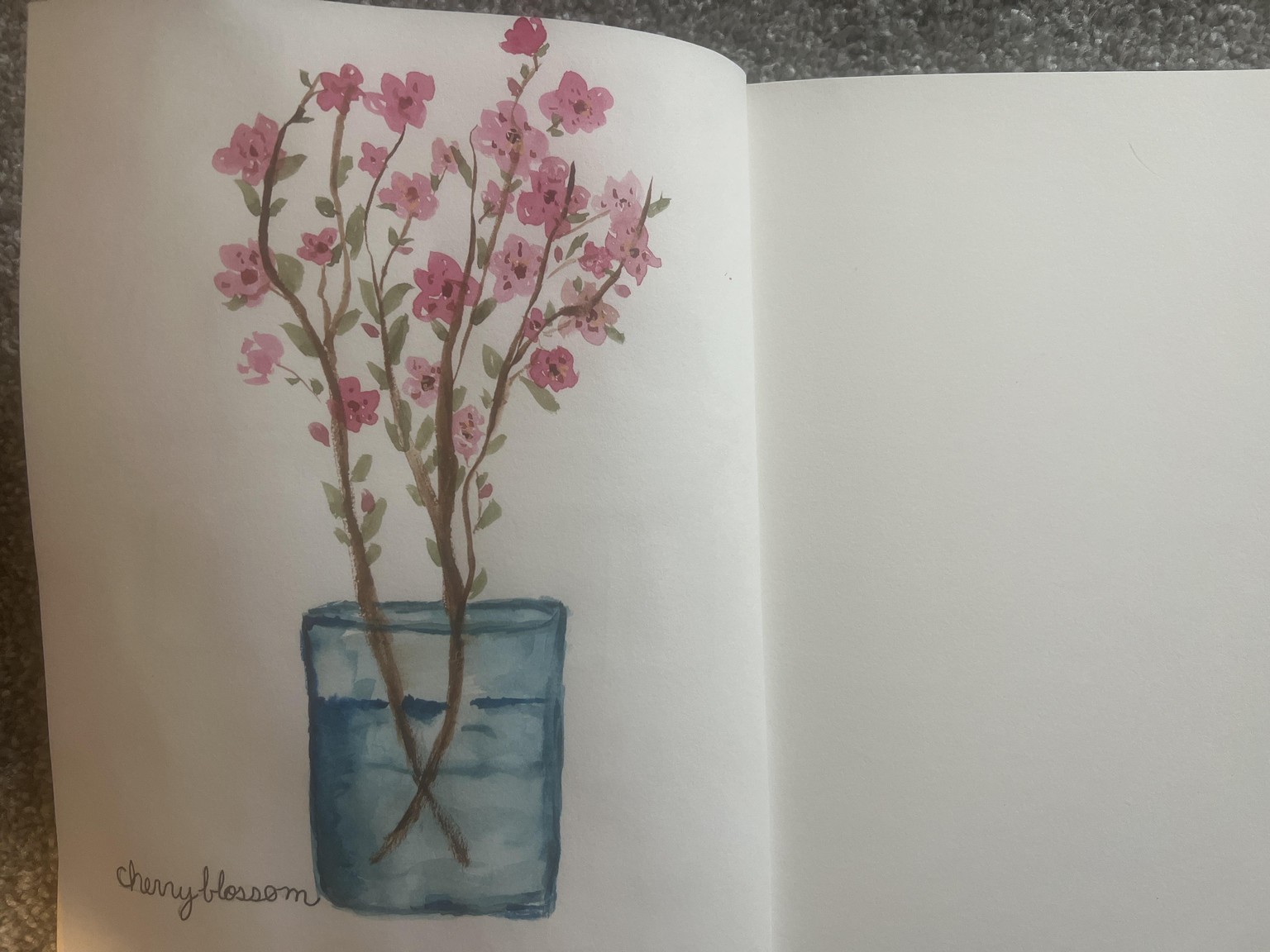 Water color cherry blossom - image 1 - student project