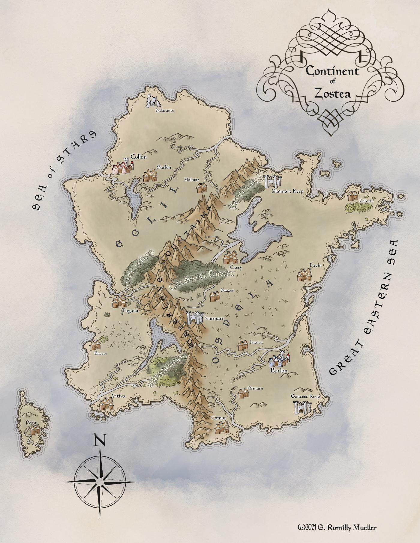 Finished Map of Zostea - image 1 - student project