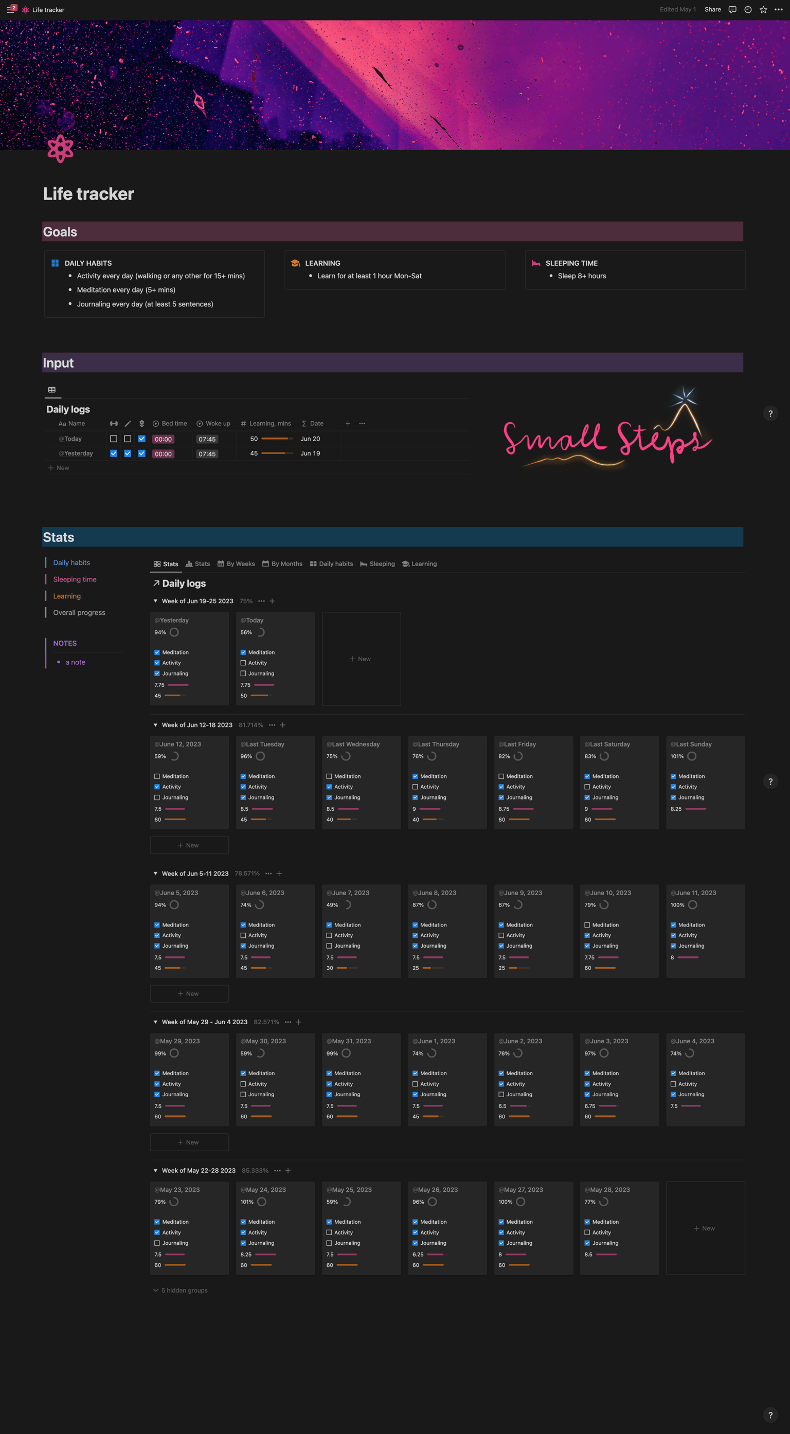 Neon Routine Tracker - image 1 - student project