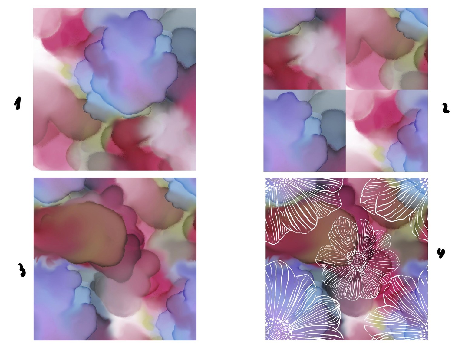 Watercolour Background for Repeating Pattern - image 1 - student project