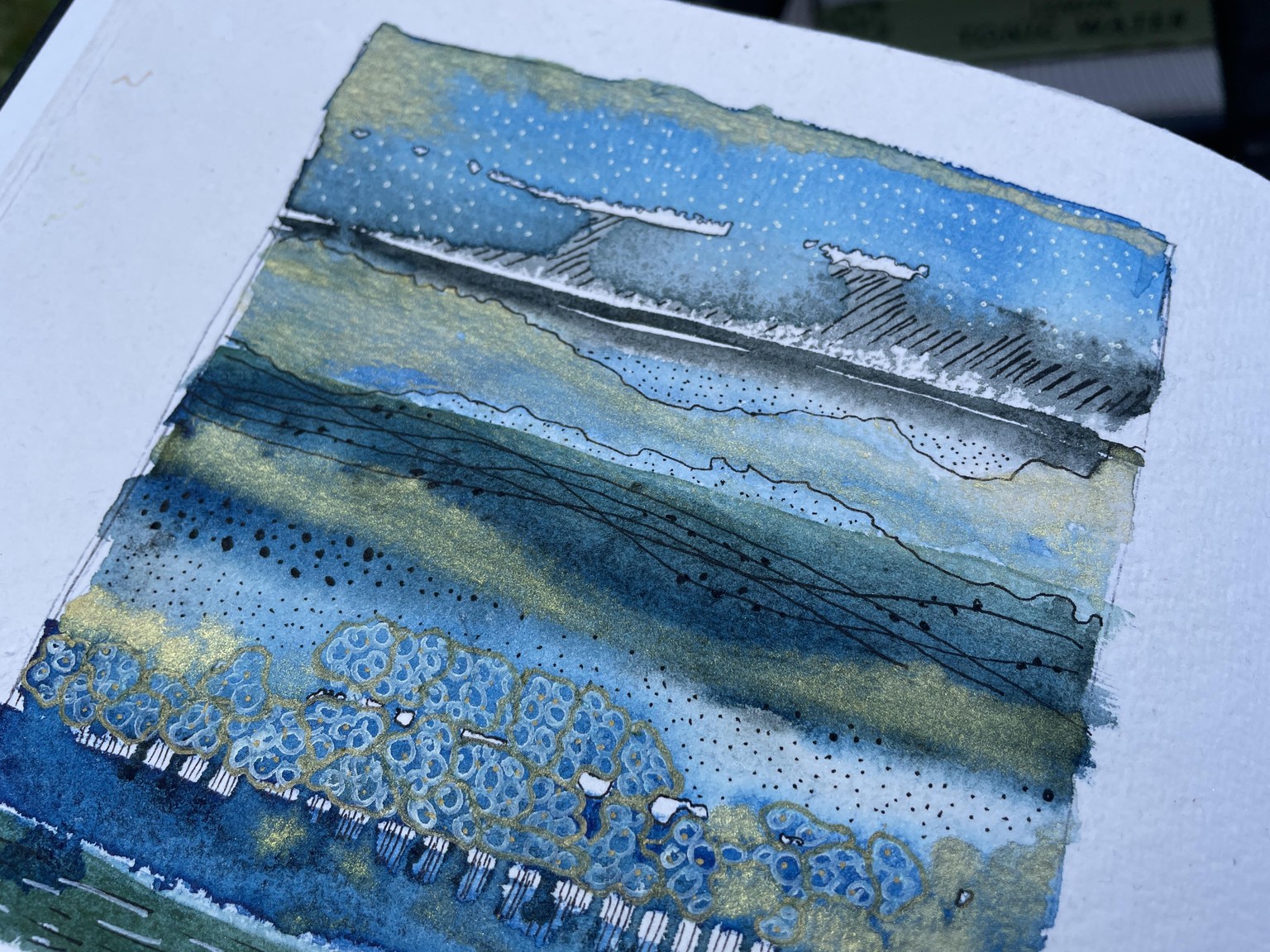 Watercolor mixed media samplers - image 2 - student project