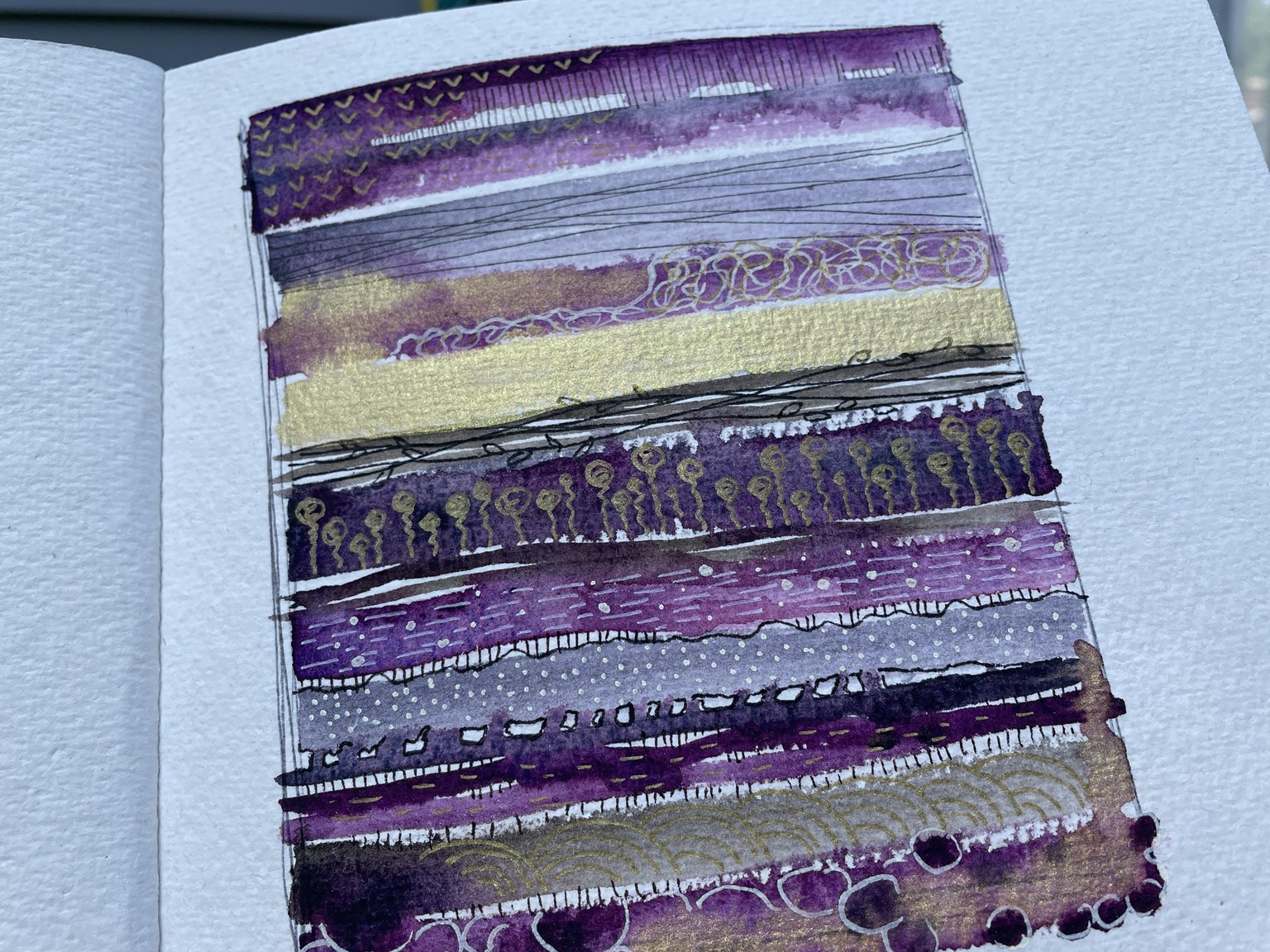 Watercolor mixed media samplers - image 1 - student project