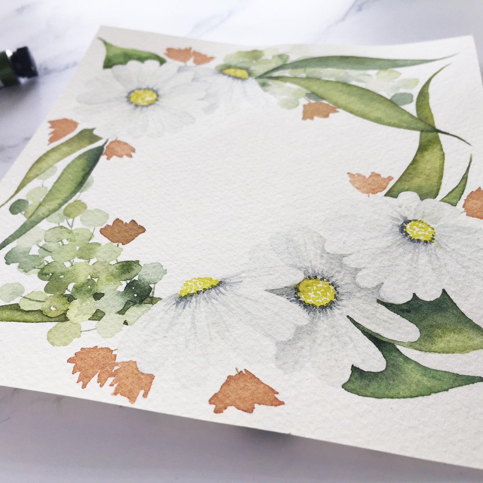 Watercolor Daisies - image 2 - student project