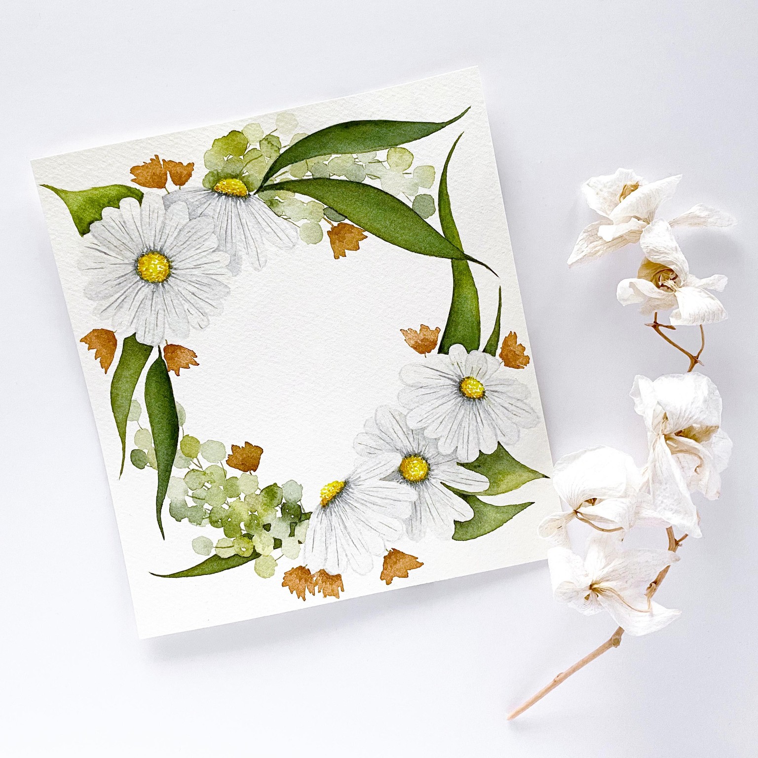Watercolor Daisies - image 3 - student project