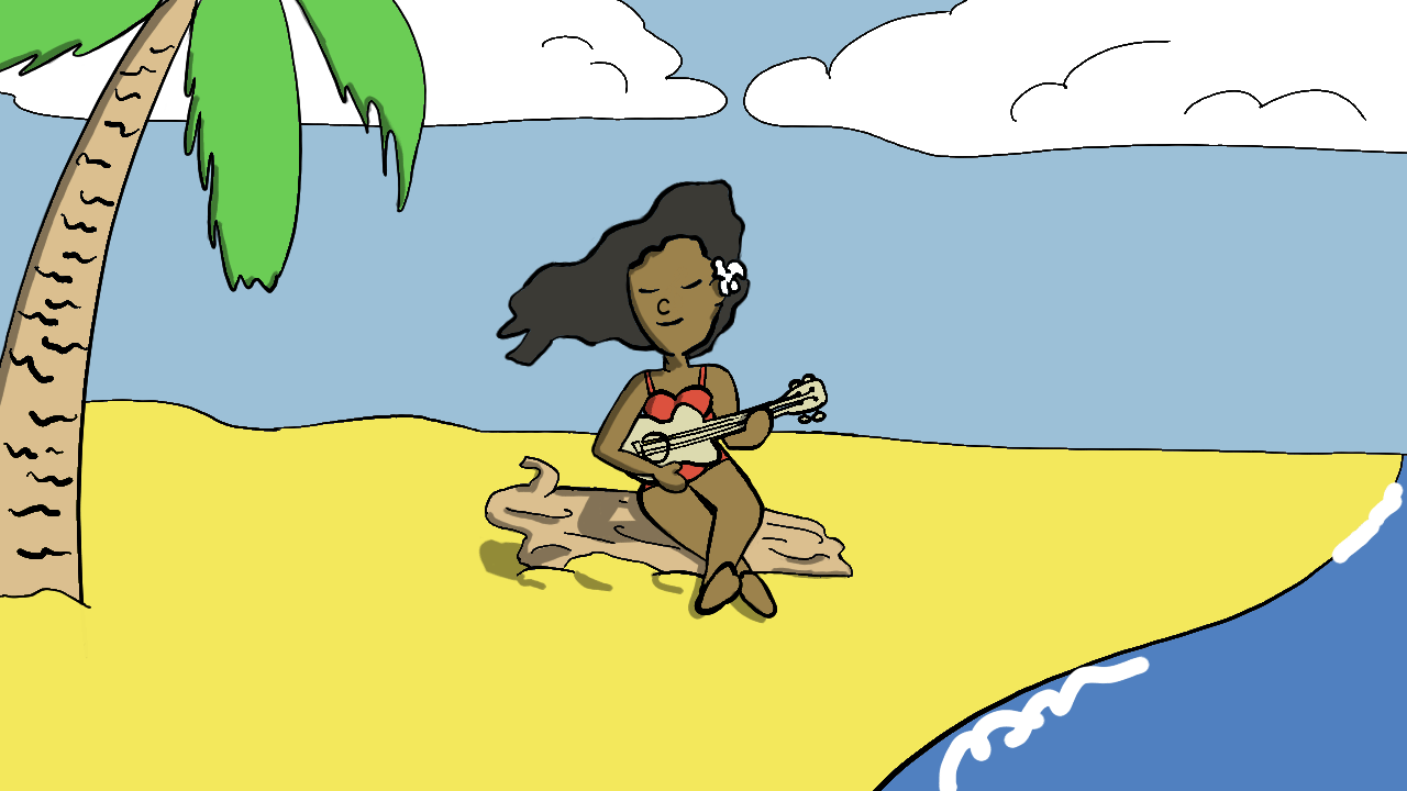 Ukulele at the Beach - image 1 - student project
