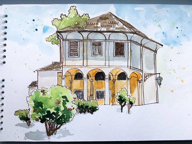 Urban sketching - image 2 - student project