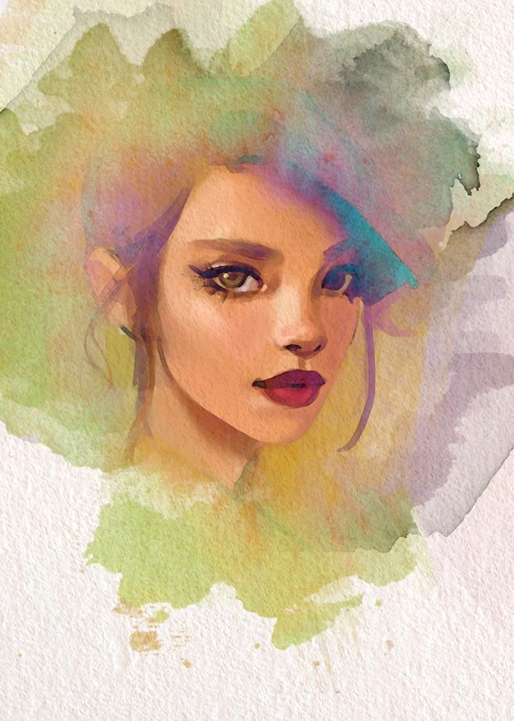 Digital Painting to Watercolor - image 2 - student project