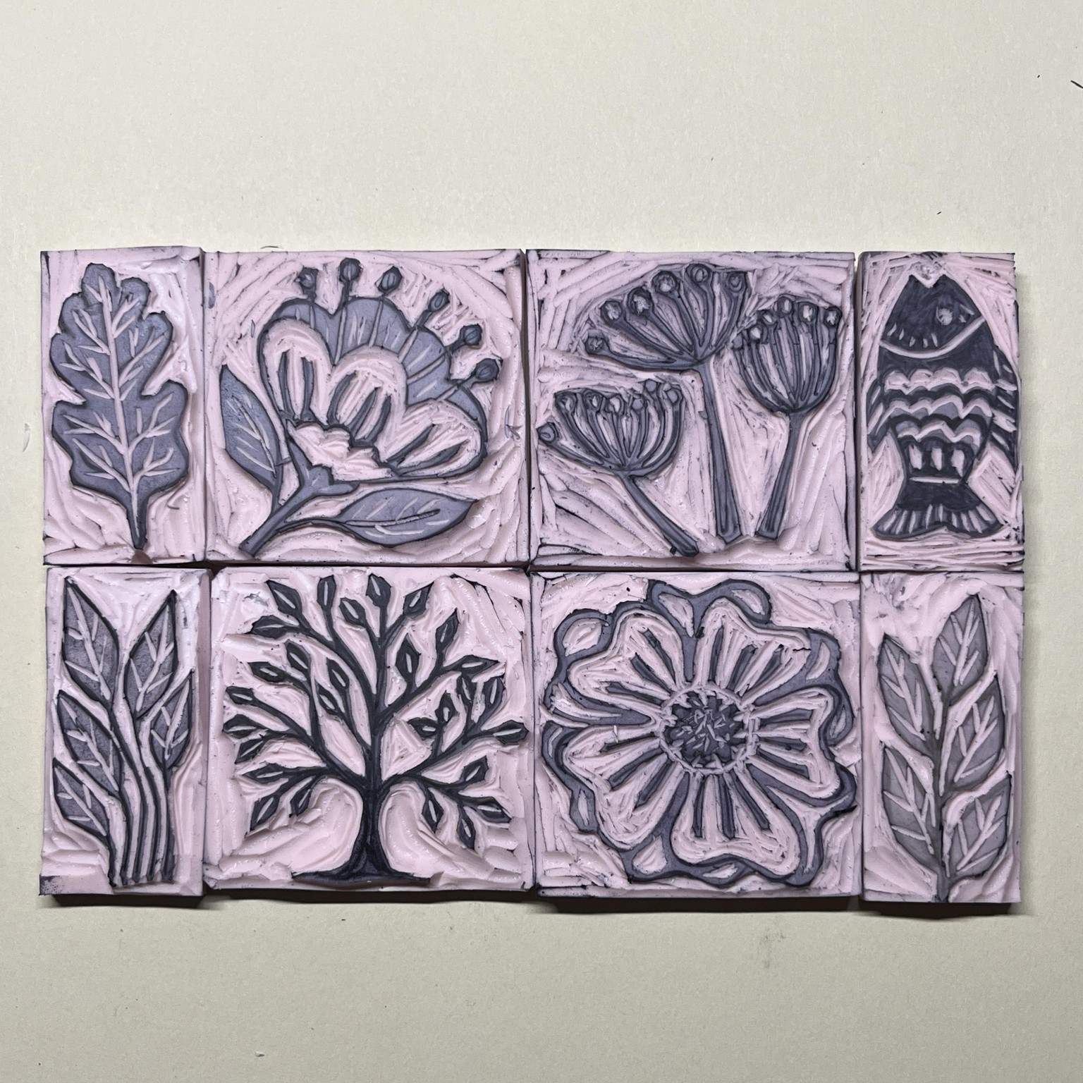 Set of 8 Small Rubber Stamps - image 1 - student project